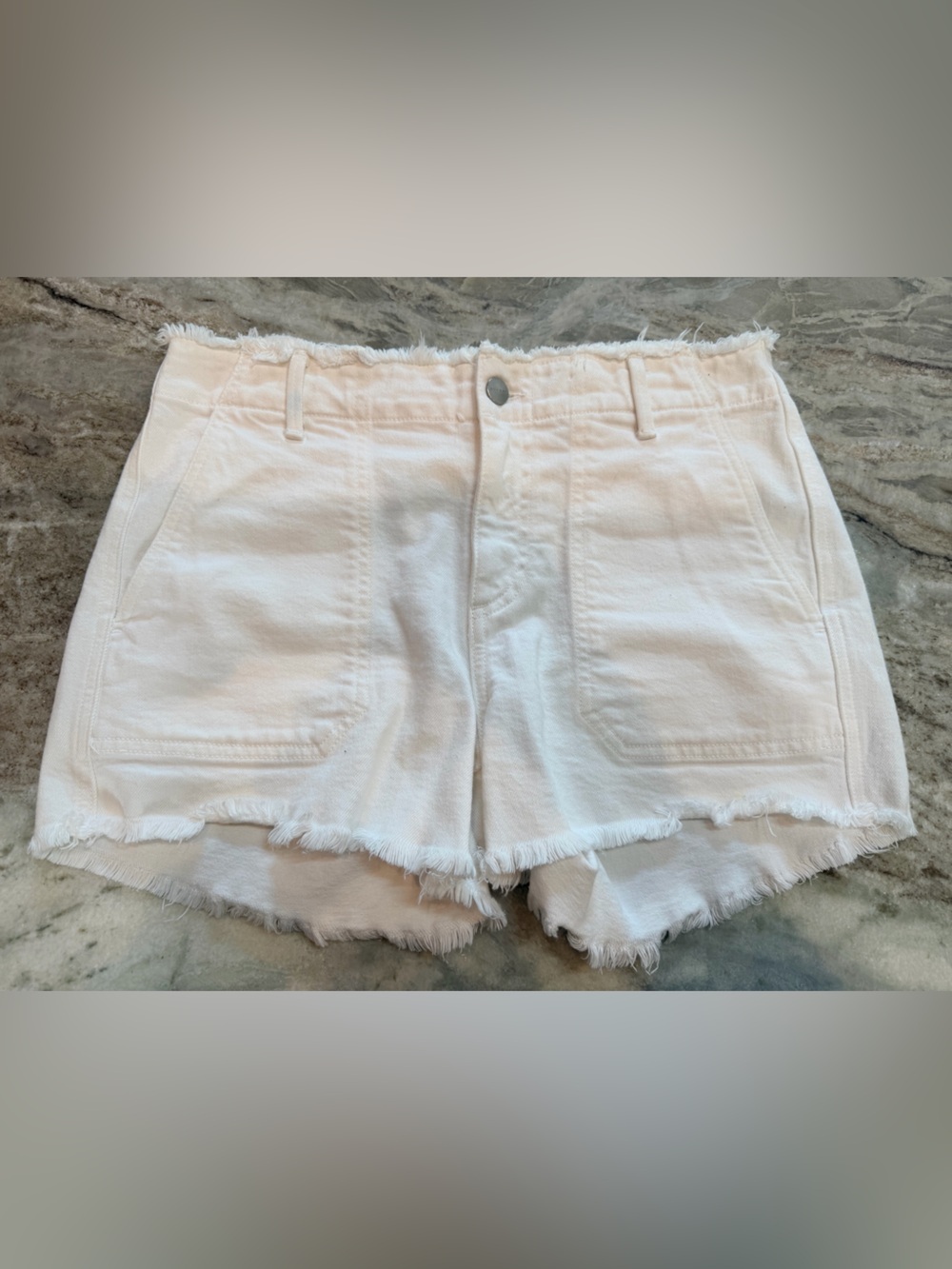 Sundry White Denim Shorts Size 28 Stretch Cotton Summer Casual